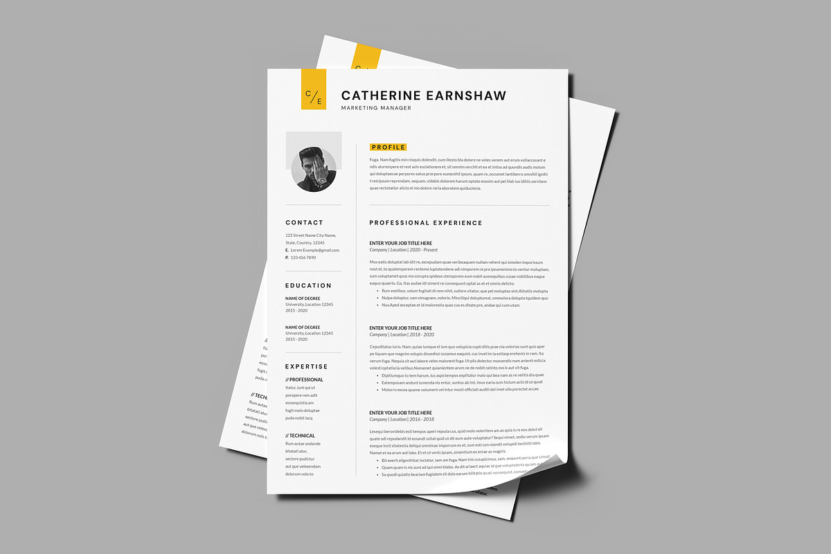 Marketing Manager Resume Template, a Resume Template by PixelStudio (Photo 6 of 9)