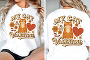 My Cat Is My Valentine Sweatshirt PN, a Graphic by Libby Wishes (Thumbnail 1 of 7)