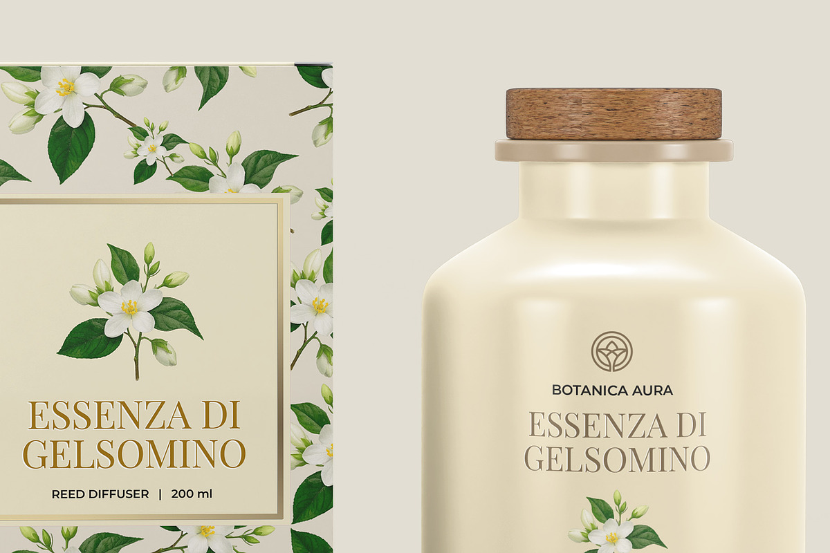 Reed Diffuser Bottle Package Mockup, a Packaging Mockup by Illusiongraphic (Photo 16 of 20)