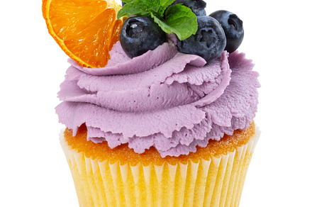 Cupcake with fresh blueberries containing isolated, cupcake, and white, a Food & Drink Photo by Nataliia Pyzhova