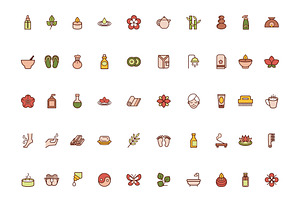 Spa Wellness illustrations Set, an Object Illustration by studiogstock