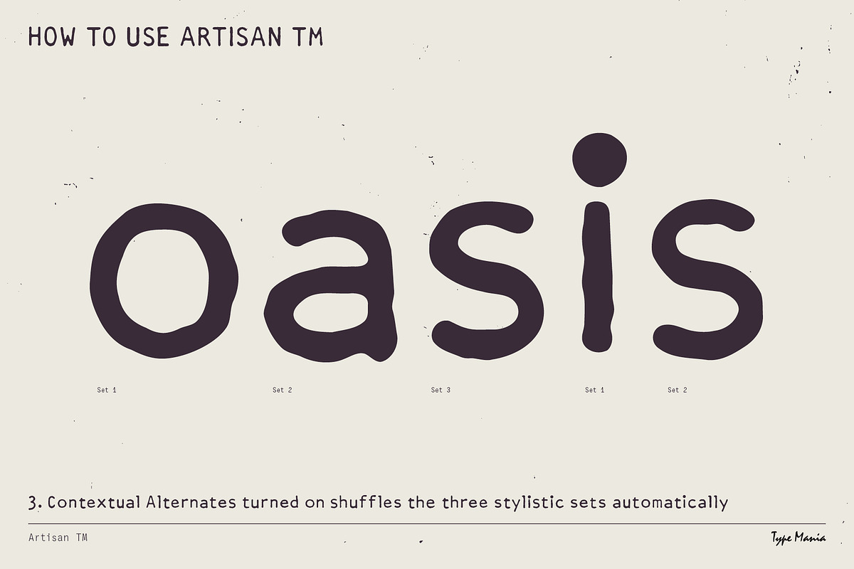 Artisan TM – Distressed Typewriter, a Sans Serif Font by Type Mania (Photo 7 of 13)