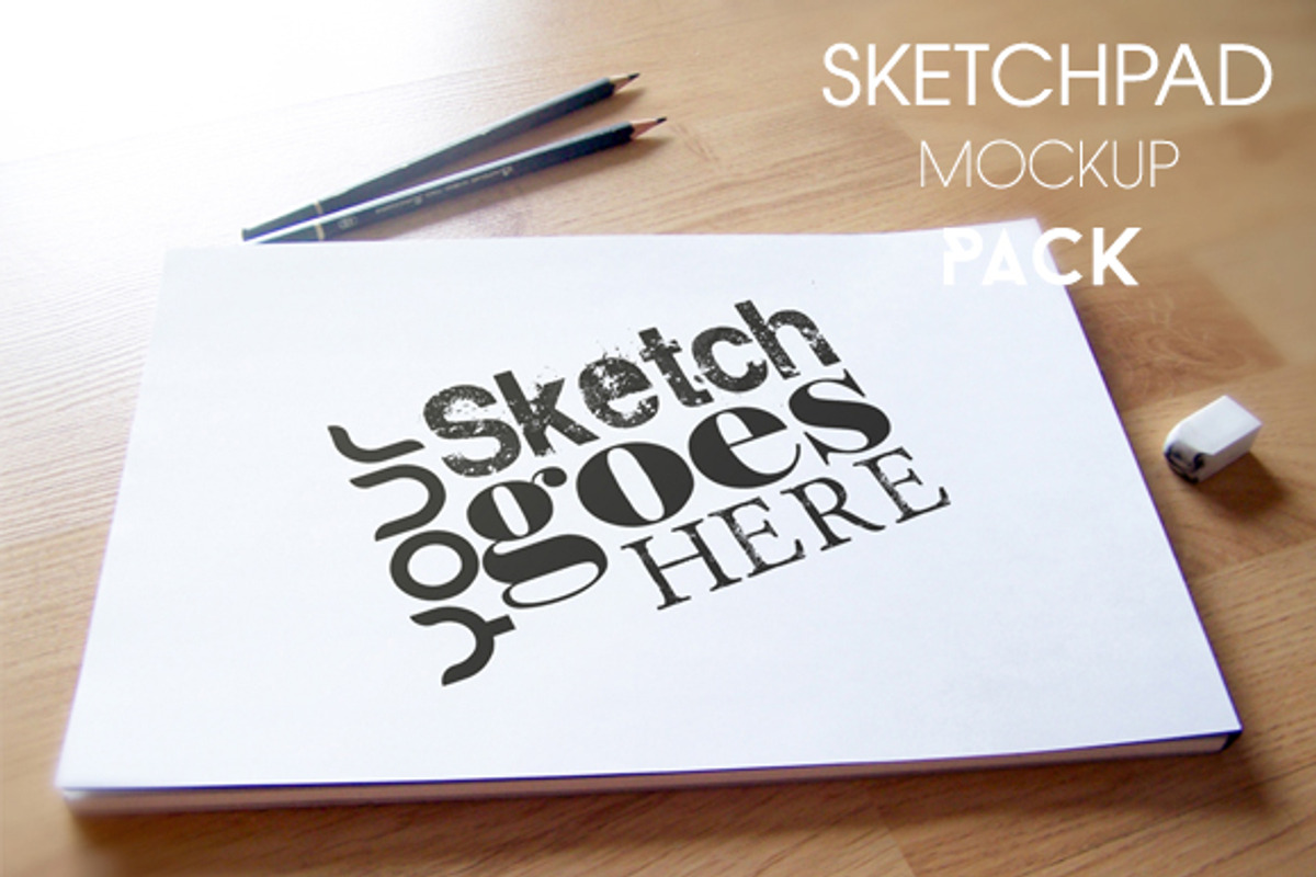 Sketchpad Mockup Pack, a Print Template by LuisFaus (Photo 2 of 10)