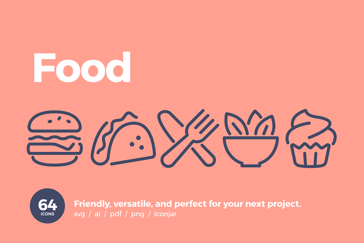 Food Icons — Pixi Line, an Outline Icon by Scott Dunlap (Photo 1 of 9)
