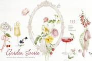 Garden Flowers Wildflowers clipart, a Decorative Illustration by Yuliya Derbisheva (Thumbnail 1 of 14)