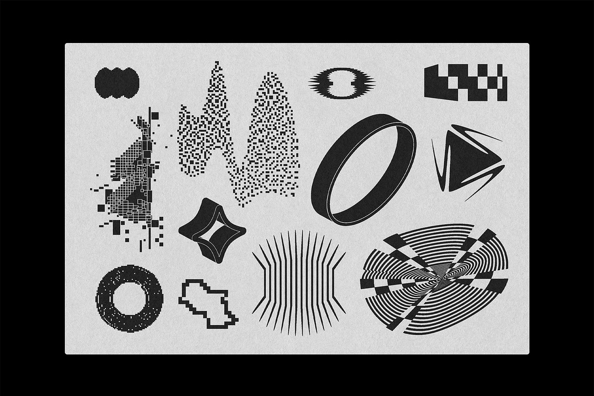 Experimental MIX Shapes Kit, a Graphic by Vanzyst (Photo 11 of 14)