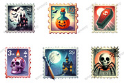 Halloween Postage Stamp Clipart, an Illustration by designcity5 (Thumbnail 2 of 5)