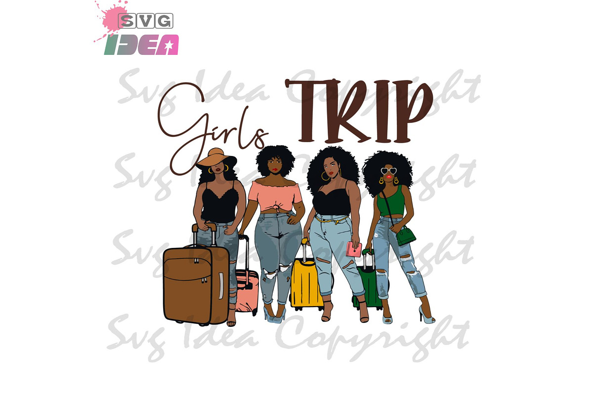 Girl Trip, Black Girl Beauty, a Graphic by SvgIdea