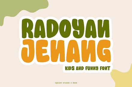 Radoyan Jenang - Kids Font, a Sans Serif Font by Iqsiart Studio