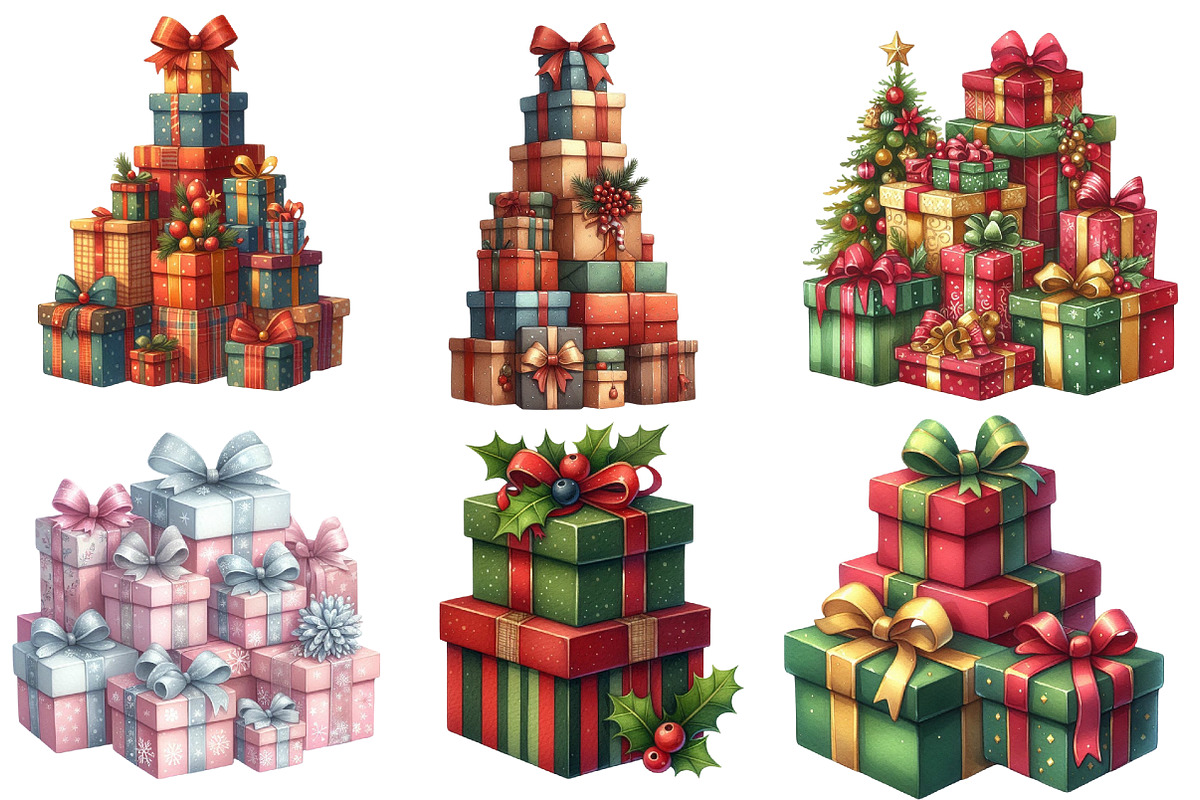 Christmas Gifts Clipart, an Illustration by Designworld (Photo 4 of 6)