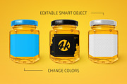 Honey Glass Jar Mockup, a Cups & Container Mockup by Country4k (Thumbnail 2 of 3)