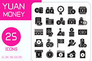 Yuan Banknote, Coin & Price Tag Icon, a Finance Illustration by Designfour (Thumbnail 1 of 7)