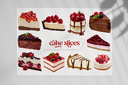 Cake slices VECTOR. 20 illustrations, a Food Illustration by Natalka Dmitrova art (Thumbnail 3 of 15)