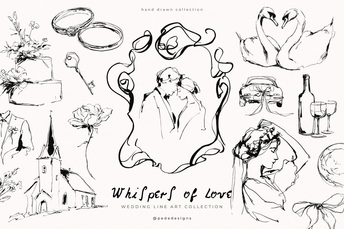 Whispers of Love – Wedding Fine Art, a Decorative Illustration by PeDe Designs (Photo 1 of 13)