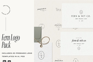 Fern Minimal Logo Pack, a Branding & Logo Template by HelloKarla