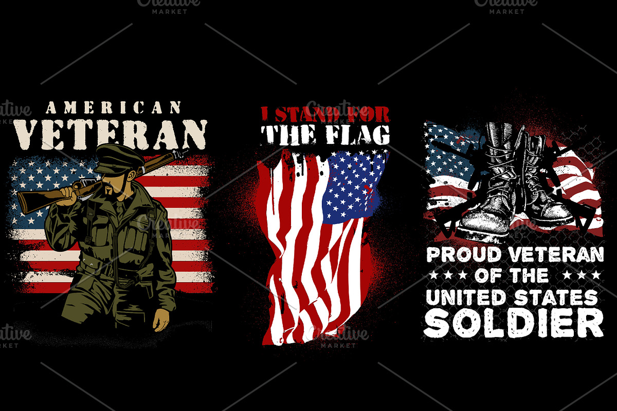 Set of Veteran design pack no 2, an Illustration by The BolzStudio (Photo 2 of 11)