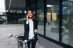 Smiling confident female, a Business Photo by Artem Varnitsin