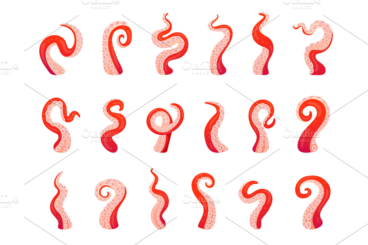 Cartoon octopus tentacles. Octopuses, an Animal Illustration by Stock-Smart-Start