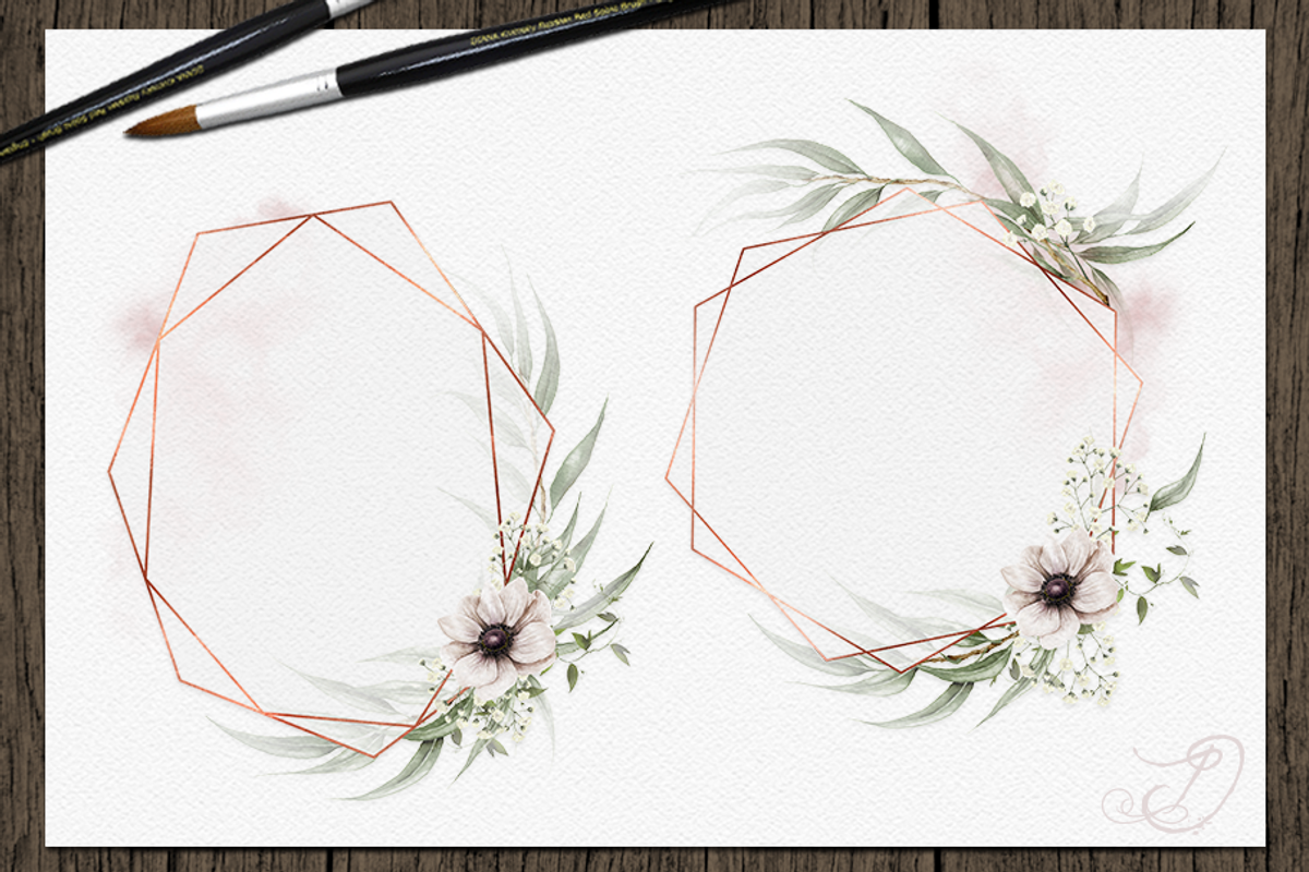 Eucalyptus Copper Frames, a Decorative Illustration by DioFlow (Photo 2 of 5)