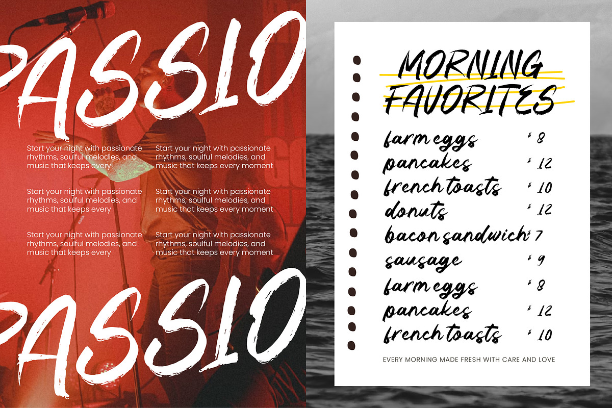 Sound Seekers Rough Brush Script, a Handwritten Font by AmorfaType (Photo 6 of 8)