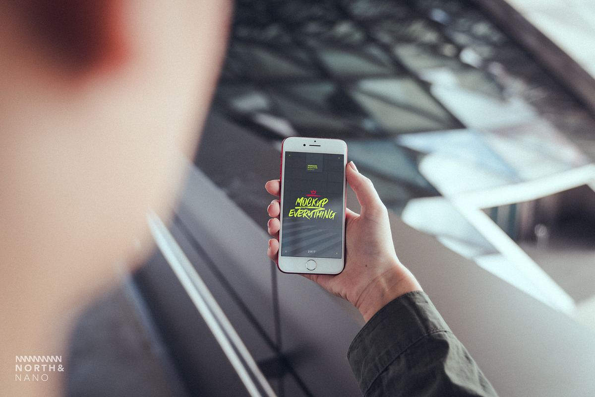 iPhone7 RED PSD Mockups, an iPhone Mockup by North&Nano (Photo 5 of 12)