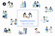 Hospital Service Illustration, an Object Graphic by Jump Studio (Thumbnail 1 of 14)