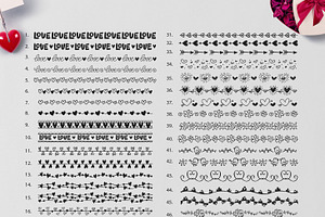 60 Hand Drawn Romantic Pattern Brush