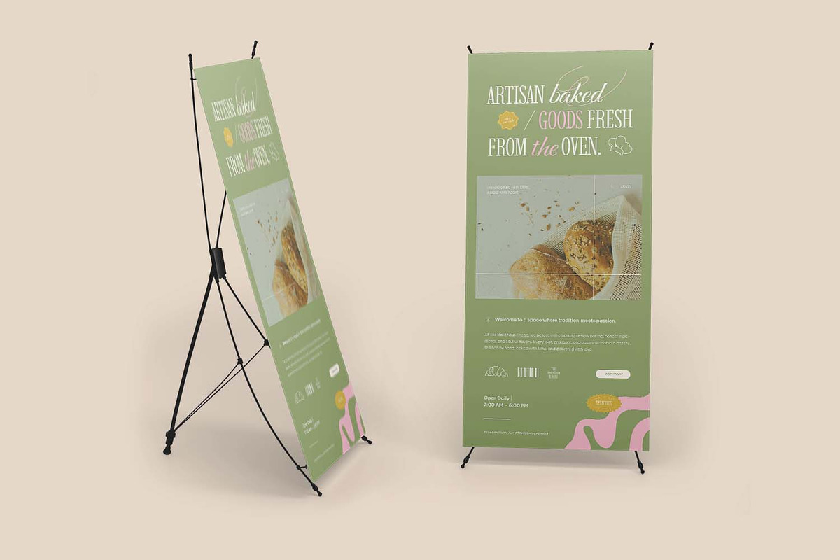 Baked Fresh - Roll Up Banner, a Print Template by VUNIRA (Photo 2 of 3)