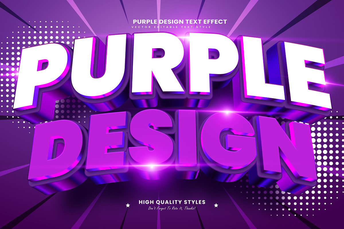 Purple Theme Editable Text Effect, a Layer Style Add-On by Niestart Creation (Photo 2 of 2)