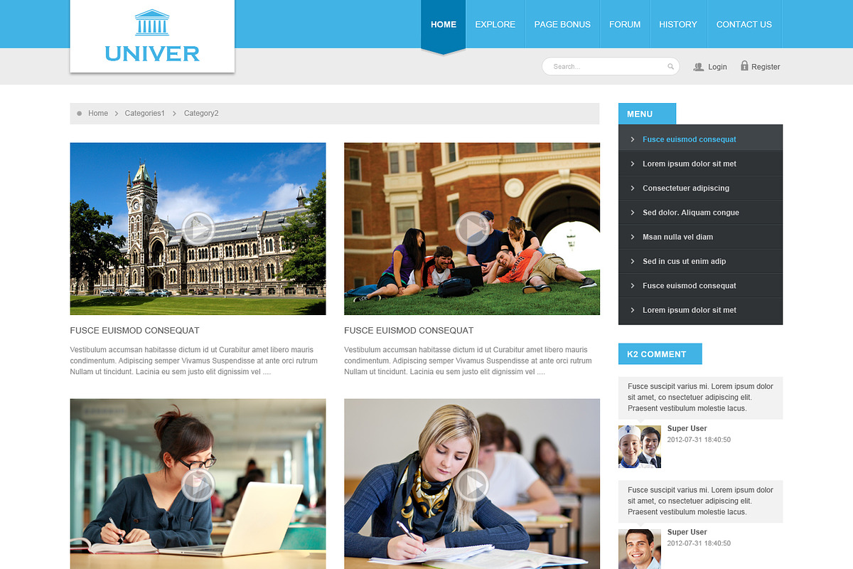 SJ Univer -Nice Educational Template, a Websites & App Template by YouTech (Photo 4 of 5)