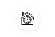 Time 16 Thin Line Icons Set, an Outline Icon by Alex Blogoodf (Thumbnail 5 of 5)
