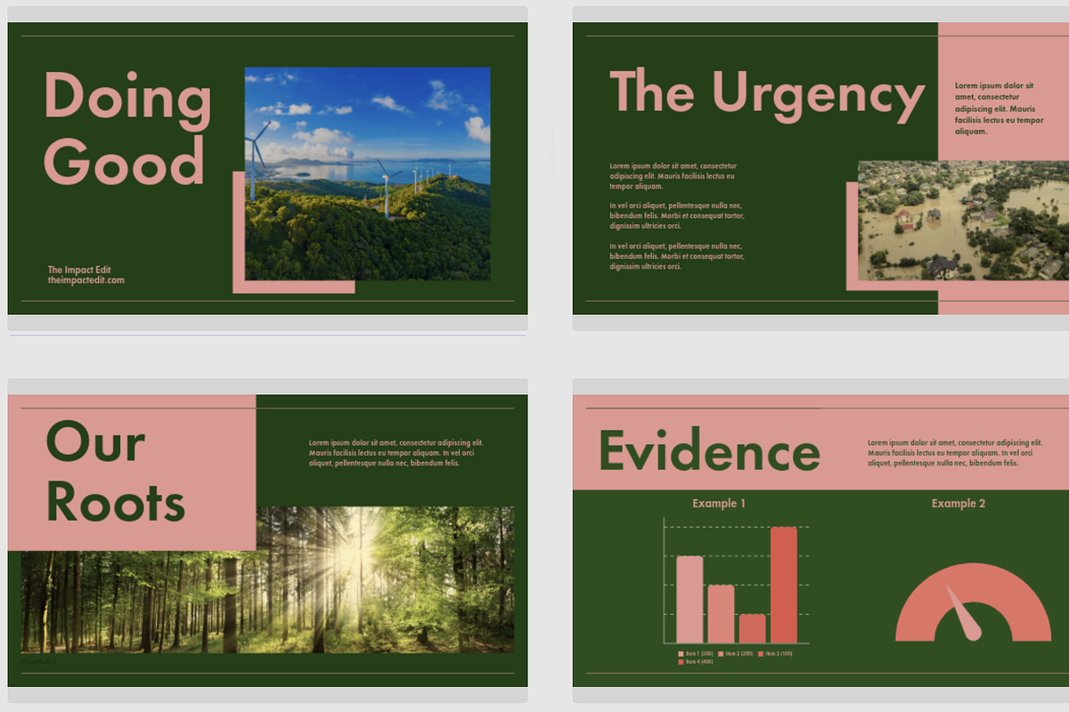 Peaches and Green PPT Presentation, a Presentation Template by The Impact Edit (Photo 1 of 2)