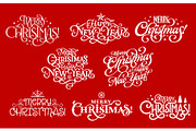 Merry Christmas Happy New Year, a Seasonal Illustration by Seavector Studio (Thumbnail 1 of 3)