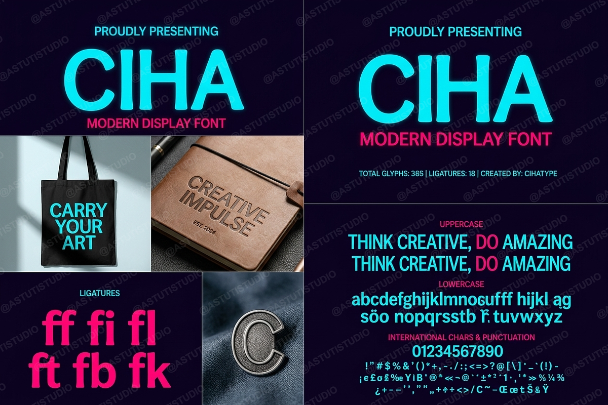 Ciha – Elegant Serif Typeface, a Serif Font by Astuti Studio (Photo 18 of 25)