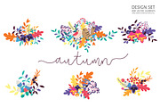 Fall / Autumn flower design set, a Decorative Illustration by MooBeer (Thumbnail 5 of 7)