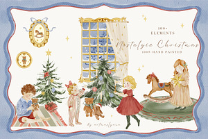 Watercolor Nostalgic Christmas, a Seasonal Illustration by ArtMaslyana
