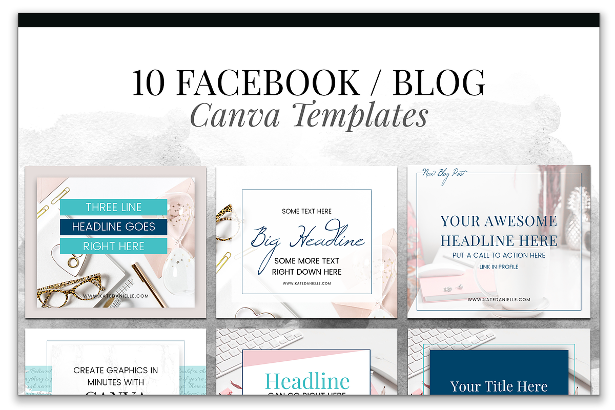 Canva Templates for Facebook or Blog, a Social Media Template by Gorgeous Graphics (Photo 1 of 4)