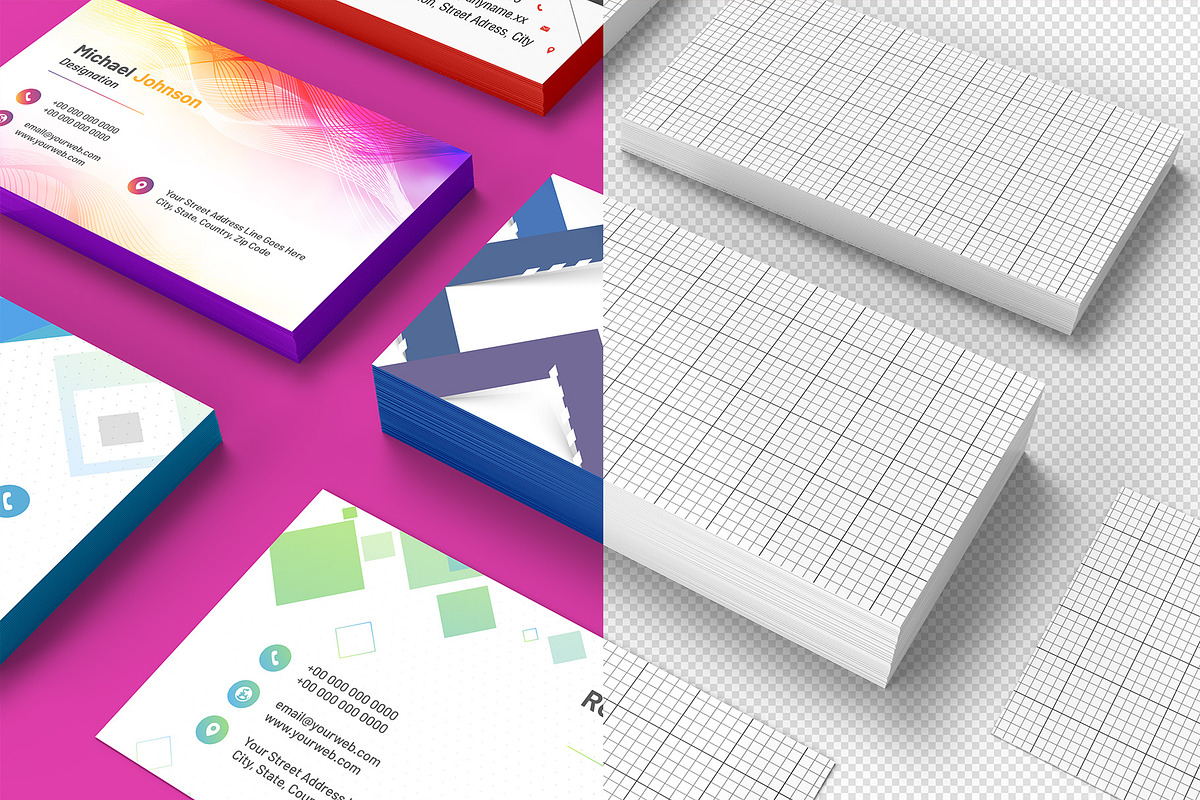 Business Card Mockups - 10 Views, an Advertising Mockup by Illusiongraphic (Photo 15 of 24)
