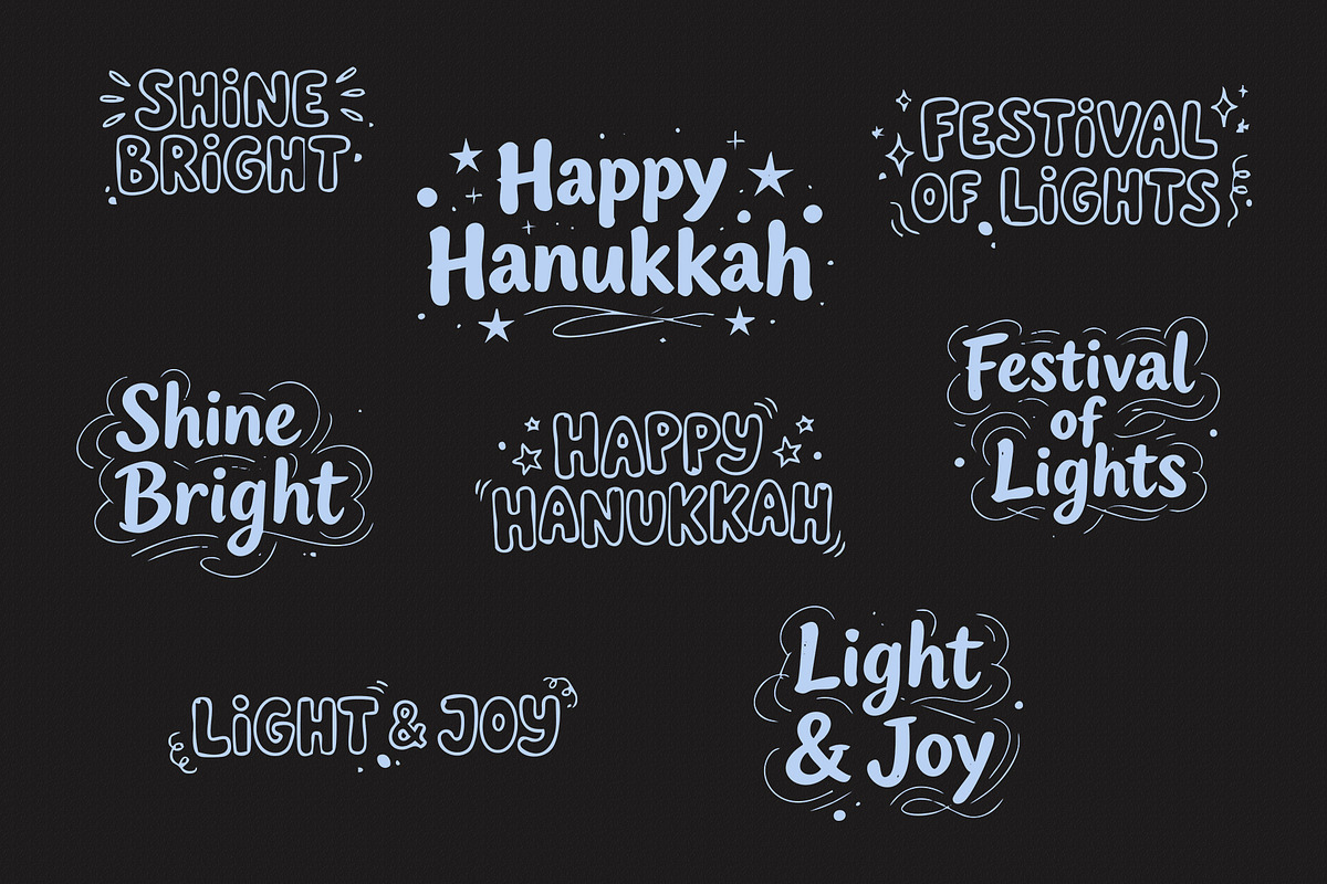 Whimsical Hanukkah: Holiday Line Art, a Seasonal Illustration by divanovskaya_nv (Photo 15 of 16)