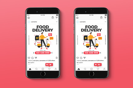 Food Delivery Instagram Post Flyer