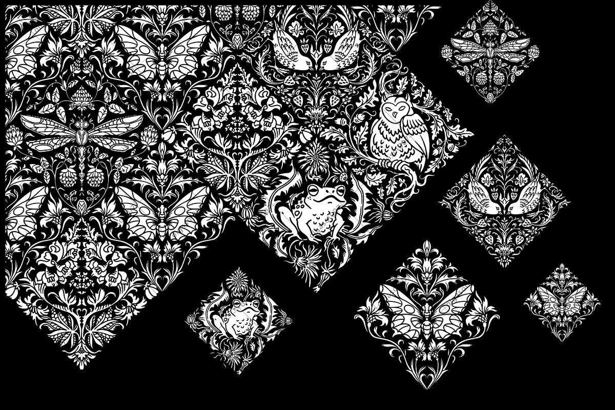 White garden. Seamless patterns, a Pattern Graphic by OlgaSoi007 (Photo 10 of 10)
