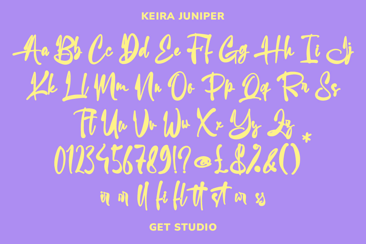 Keira Juniper - Bold Handwritten, a Handwritten Font by Get Studio (Photo 10 of 10)
