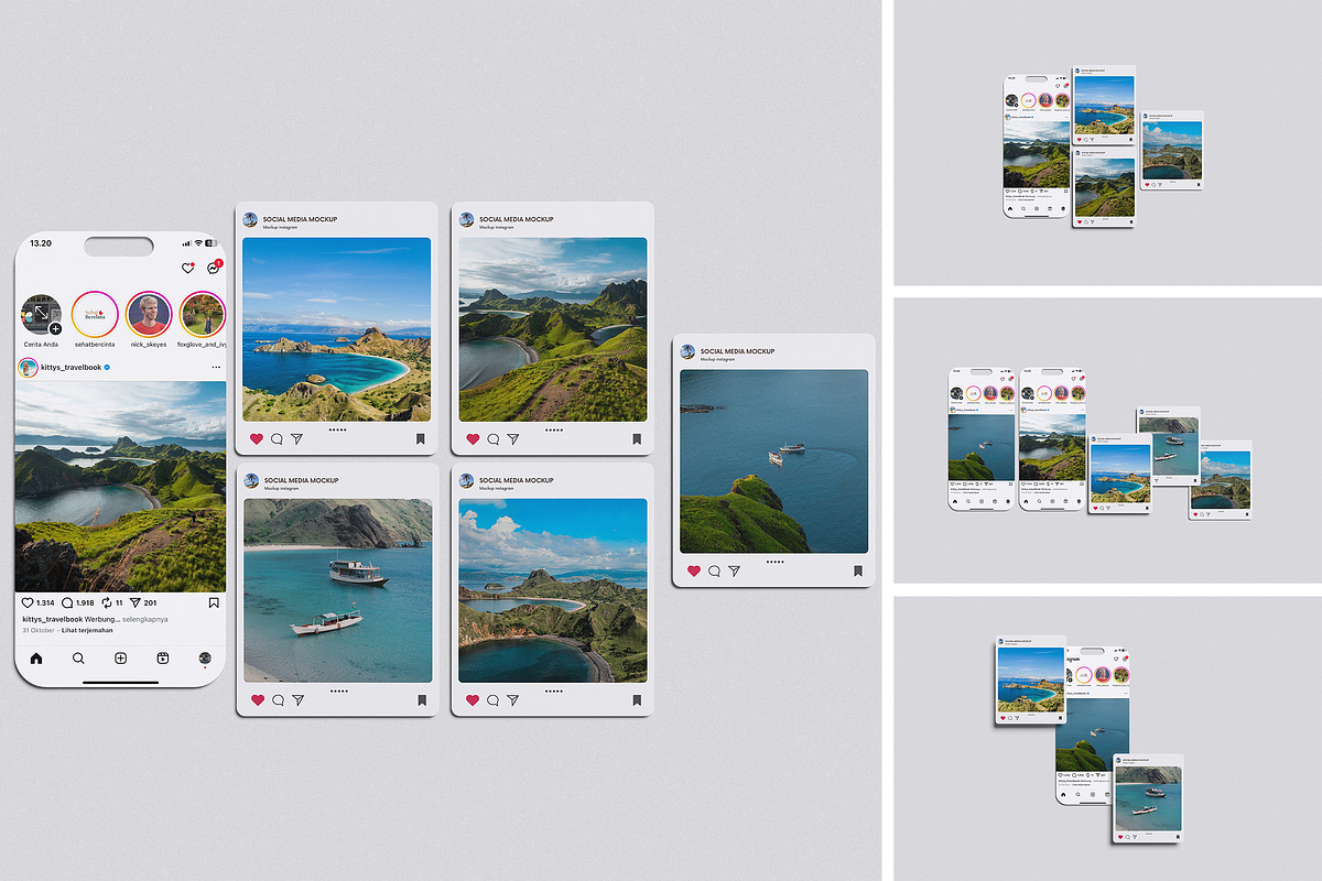 High Quality Instagram Mockup, an Advertising Mockup by Afif_studio (Photo 1 of 5)