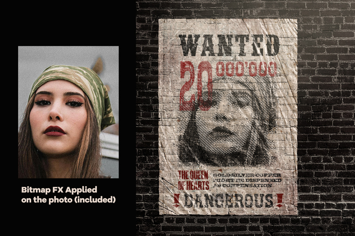 Old Wild West Wanted Poster Mock-ups, an Advertising Mockup by Giallo (Photo 14 of 30)