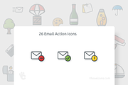 26 Email Action Outline Color Icon, an Outline Icon by Those Icons (Thumbnail 1 of 2)
