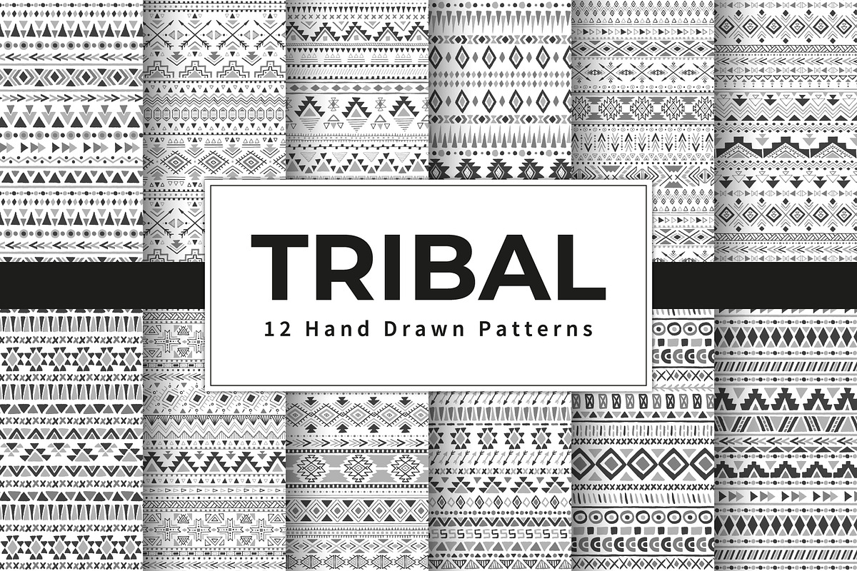 12 Tribal Seamless Patterns, a Pattern Graphic by Vodoleyka (Photo 1 of 5)