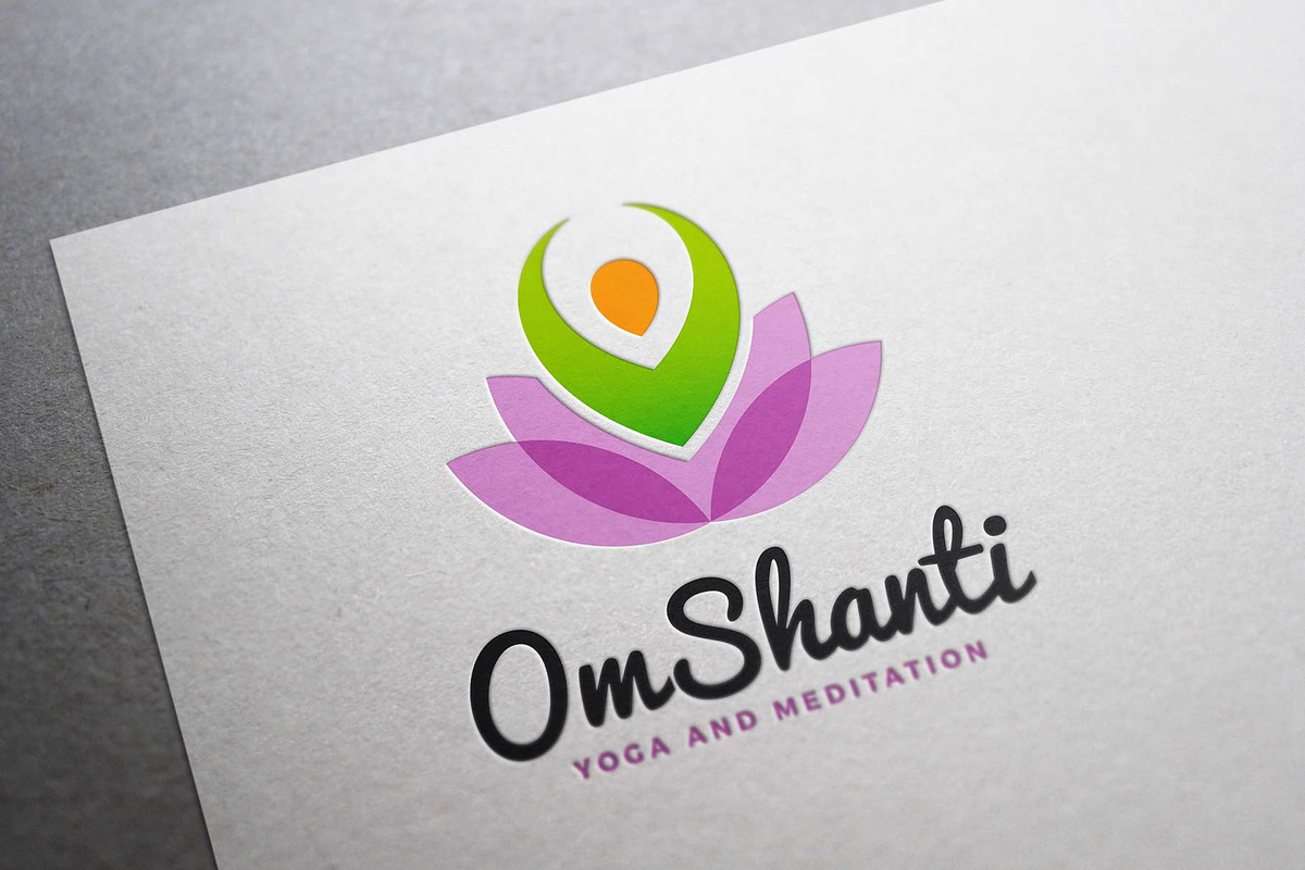 Om Shanti - Yoga and Meditation Logo, a Branding & Logo Template by Mocca Design (Photo 1 of 7)
