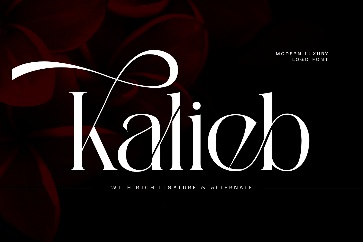 Kalieb Luxury -  Branding Logo Font, a Serif Font by Nirmana Visual (Photo 1 of 11)