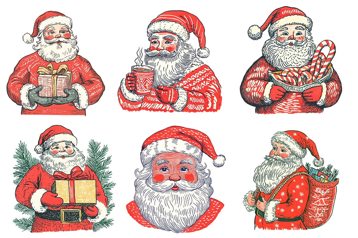 Hand-Drawn Santa Christmas Png, an Illustration by Designworld (Photo 2 of 6)