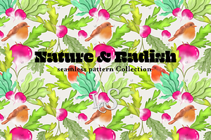 Radish Seamless Pattern Collection